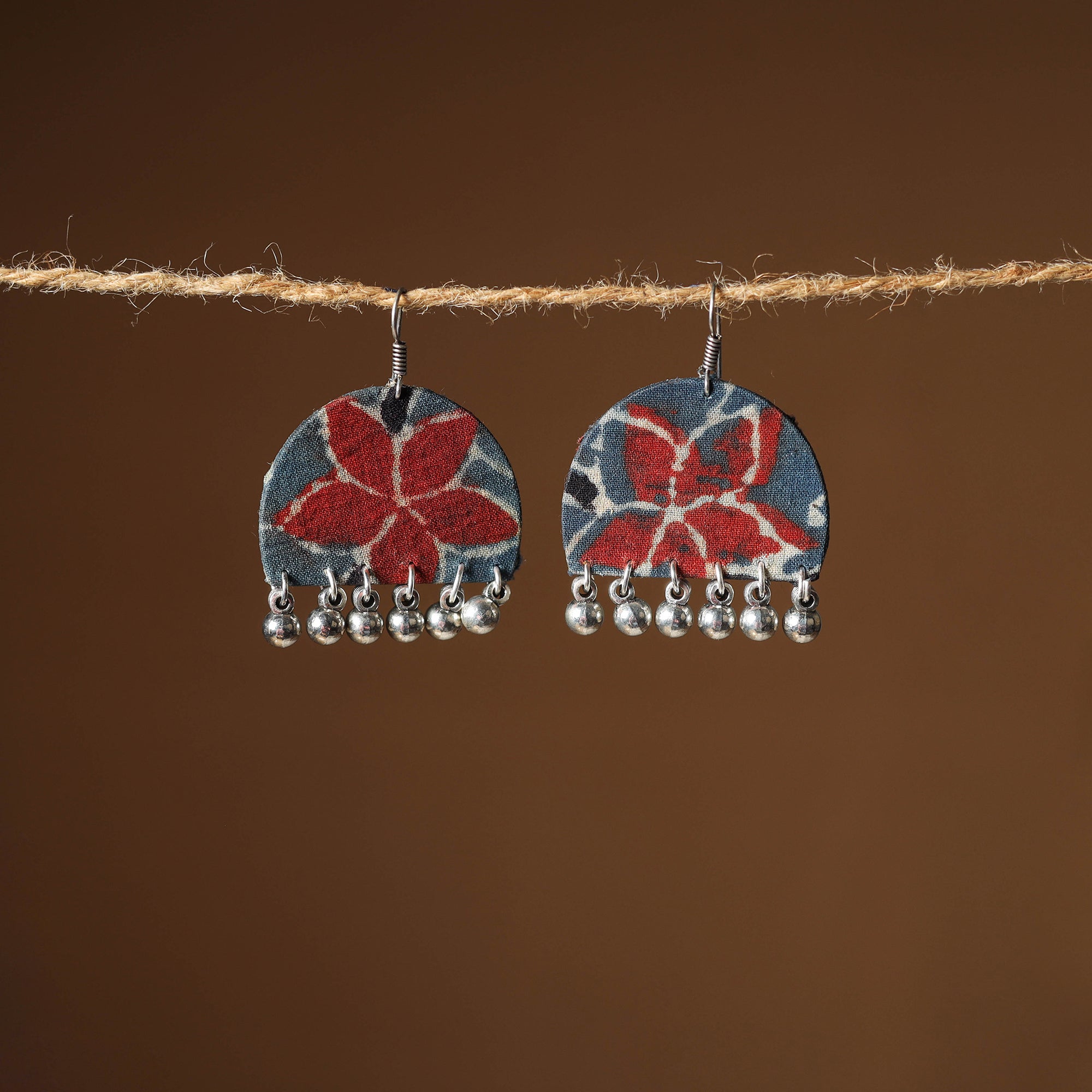Shifa Ghungroo Work Fabart Earrings