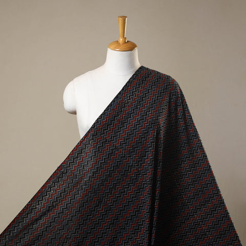 Blue Natural Dyed 3 Kaam Block Print Cotton Ajrakh Fabric