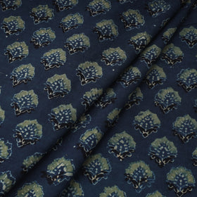 Blue - natural dyed 3 kaam cotton fabric 11 - handcrafted