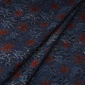 Blue - natural dyed 3 kaam cotton fabric 12 - handcrafted