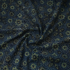 Blue - natural dyed 3 kaam cotton fabric 35 - handcrafted