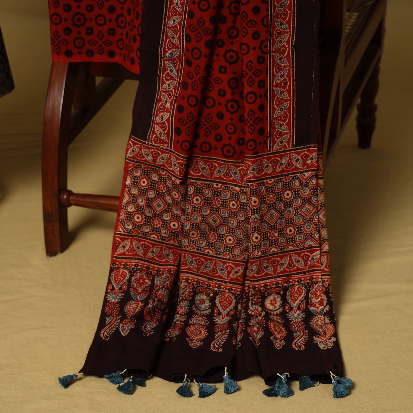 Blue - natural dyed 3pc unstitched dress material 03