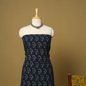 Blue - natural dyed 3pc unstitched dress material 07