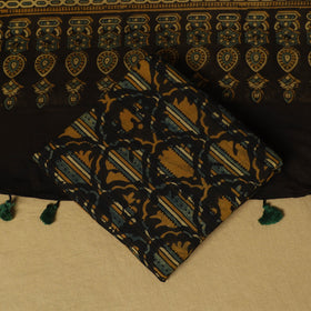 Blue - natural dyed 3pc unstitched dress material 09