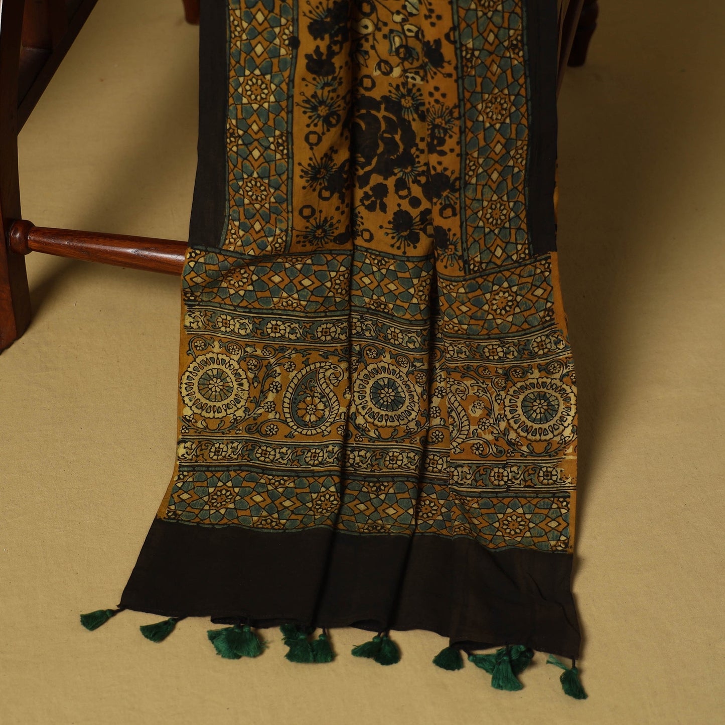 Blue - natural dyed 3pc unstitched dress material 17