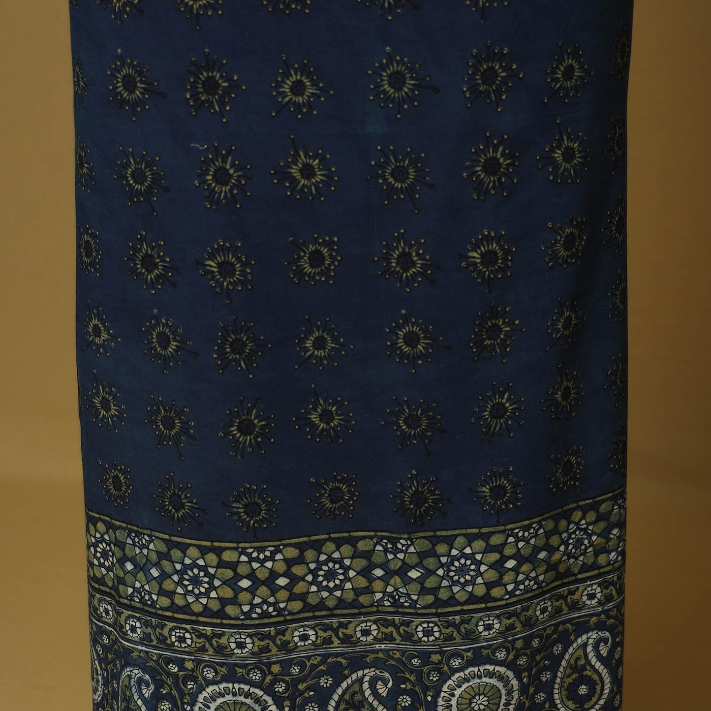 Blue - natural dyed 3pc unstitched dress material 17