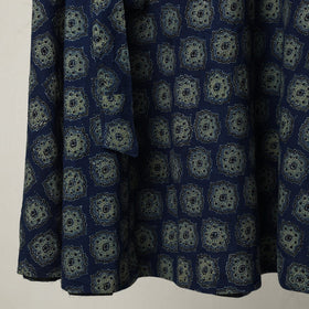 Blue - printed cotton wrap around skirt 09 - handcrafted