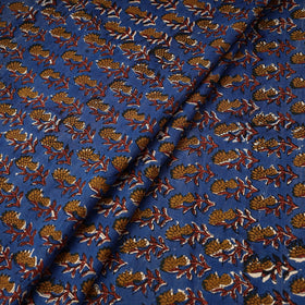 Blue - Bagru Block Print Cotton Fabric