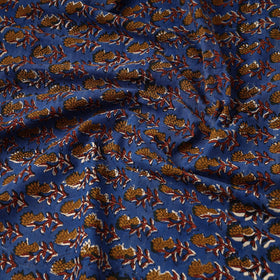 Blue - Bagru Block Print Cotton Fabric