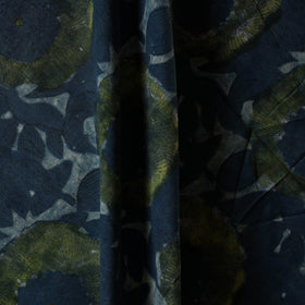 Blue - natural dyed bagru dabu fabric 01 - handcrafted