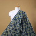 Blue Natural Dyed Bagru Ajrakh Dabu Print Fabric