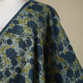 Blue - natural dyed bagru dabu fabric 07 - handcrafted