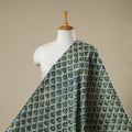 Blue - natural dyed bagru dabu fabric 08 - handcrafted