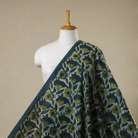 Blue - natural dyed bagru dabu fabric 10 - handcrafted