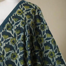 Blue - natural dyed bagru dabu fabric 10 - handcrafted