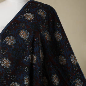 Blue - natural dyed bagru dabu fabric 21 - handcrafted