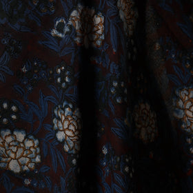 Blue - natural dyed bagru dabu fabric 21 - handcrafted