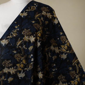 Blue - natural dyed bagru dabu fabric 29 - handcrafted