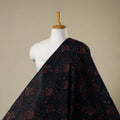 Blue - natural dyed bagru dabu fabric 38 - handcrafted