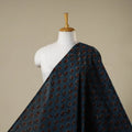 Blue - natural dyed bagru dabu fabric 43 - handcrafted