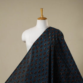 Blue - natural dyed bagru dabu fabric 43 - handcrafted