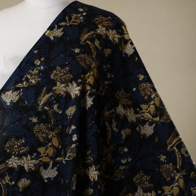 Blue - natural dyed bagru dabu fabric 29 - handcrafted