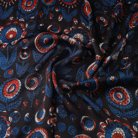 Blue - natural dyed bagru modal silk fabric 15 - handcrafted