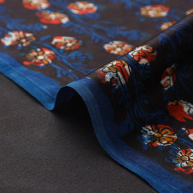 Blue - natural dyed bagru modal silk fabric 18 - handcrafted