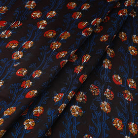 Blue - natural dyed bagru modal silk fabric 18 - handcrafted