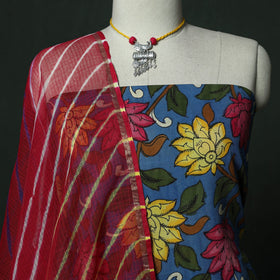 Natural dyed bangalore silk handpainted srikalahasti pen