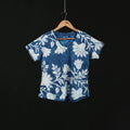 Natural dyed bindaas block art printed cotton v neck