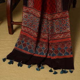 Blue - natural dyed 3pc unstitched dress material 02