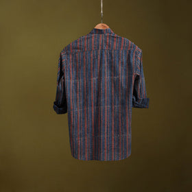 Blue - natural dyed cotton men full sleeve shirt 14