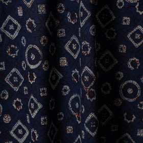 Blue - natural dyed cotton nandana fabric 01 - handcrafted