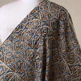 Beige - natural dyed cotton pedana kalamkari fabric 09