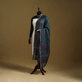 Blue - natural dyed printed chanderi silk bagh dupatta 35
