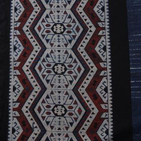 Natural dyed brush design cotton fabric 03 - handcrafted