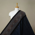 Natural dyed brush design cotton fabric 11 - handcrafted