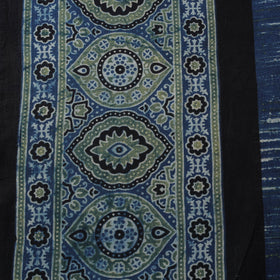 Natural dyed brush design cotton fabric 14 - handcrafted