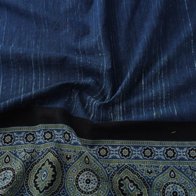 Natural dyed brush design cotton fabric 14 - handcrafted