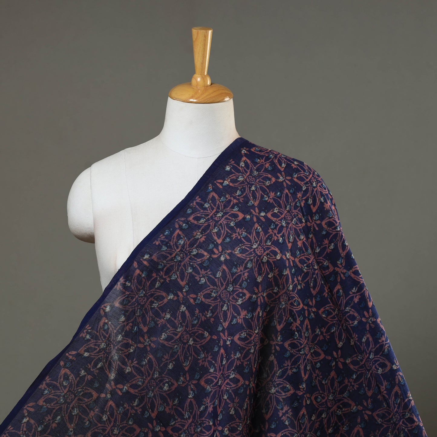 Buy Natural Dyed Chanderi Silk Akola Print Fabric 