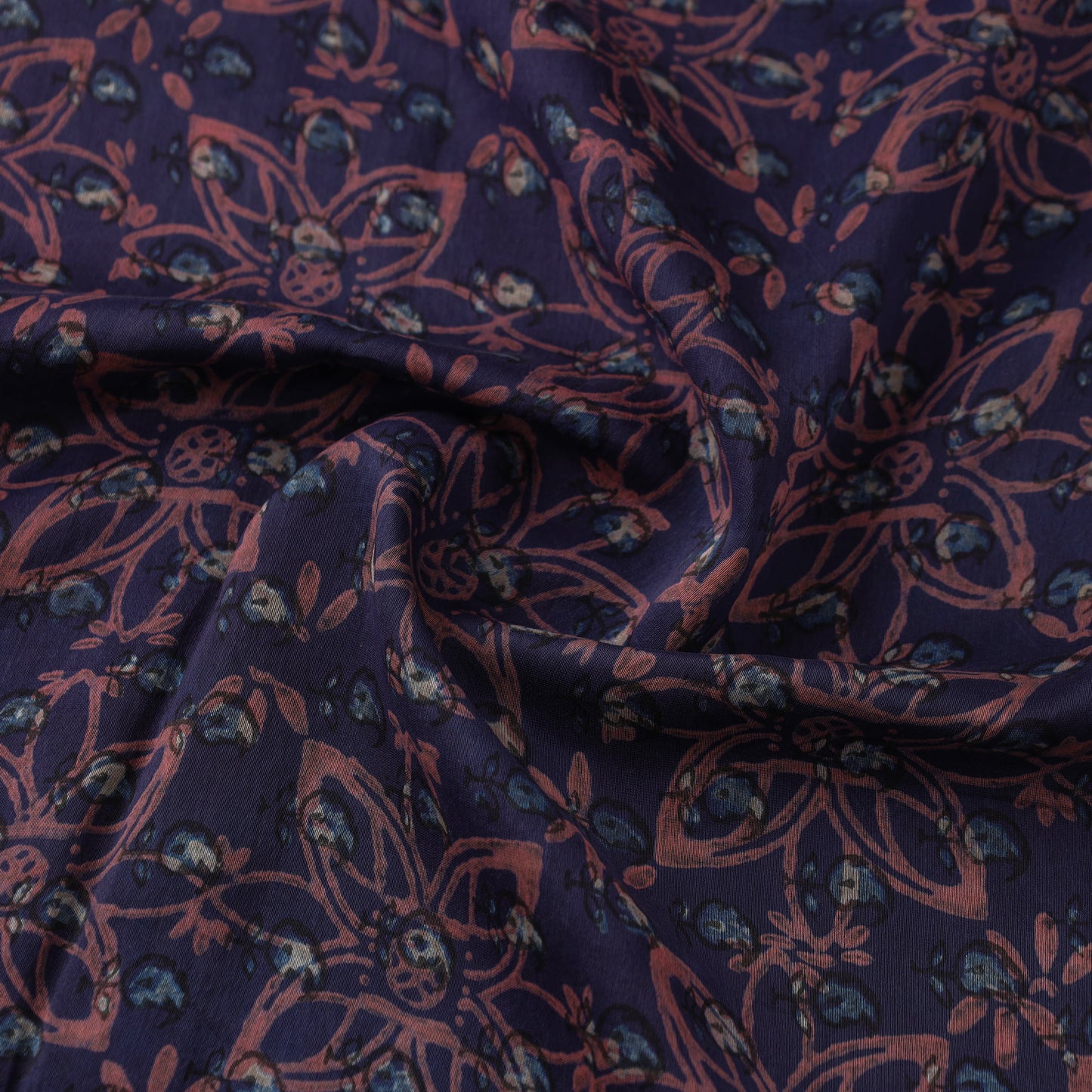 Buy Natural Dyed Chanderi Silk Akola Print Fabric 