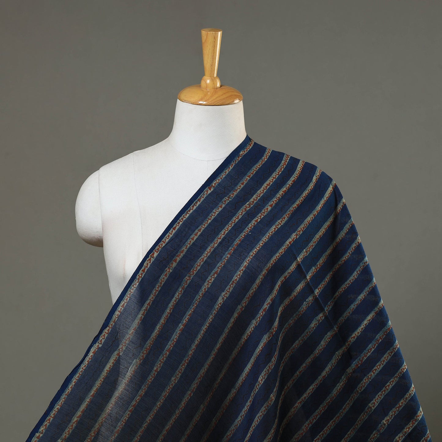  Natural Dyed Chanderi Silk Akola Print Fabric 