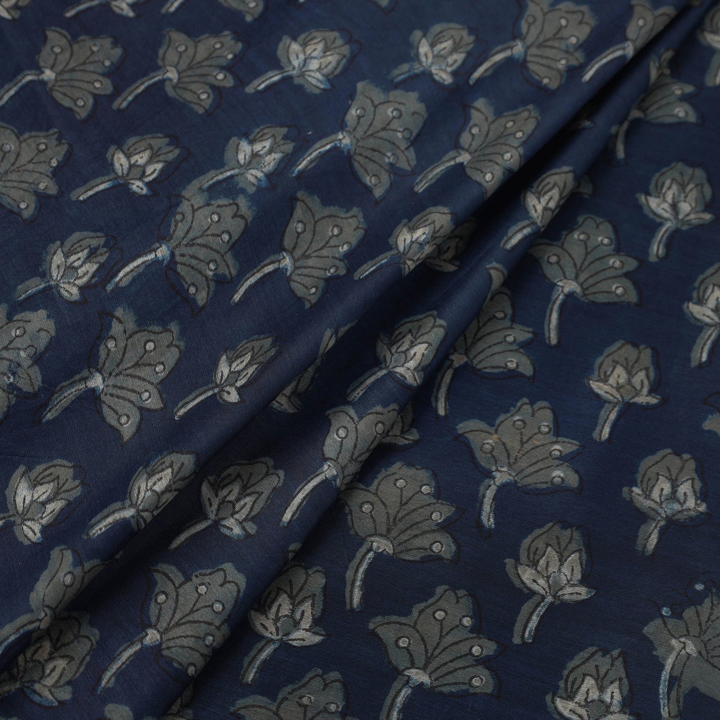  Natural Dyed Chanderi Silk Akola Print Fabric 