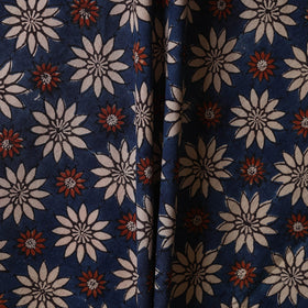 Blue - natural dyed cotton fabric 01 - handcrafted