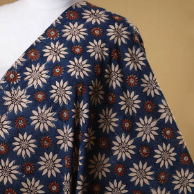 Blue - natural dyed cotton fabric 01 - handcrafted