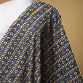 Blue - natural dyed cotton fabric 07 - handcrafted