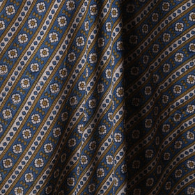 Blue - natural dyed cotton fabric 07 - handcrafted