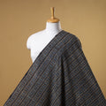 Blue - natural dyed cotton fabric 17 - handcrafted