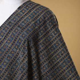 Blue - natural dyed cotton fabric 17 - handcrafted